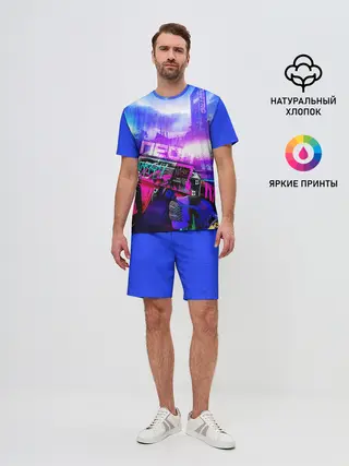 Мужской костюм с шортами / CS GO:Неоновая Революция