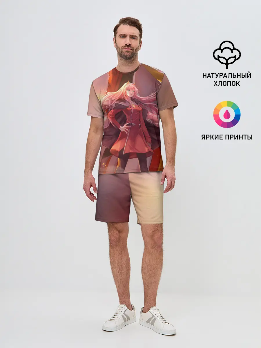 Мужской костюм с шортами / Darling In The Franxx art