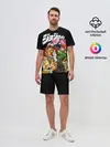 Мужской костюм с шортами / Jojo герои на черном