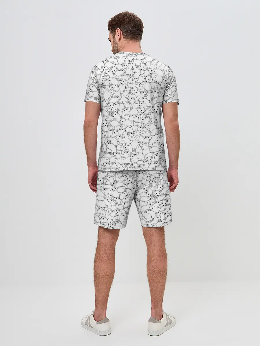 Мужской костюм с шортами / Белые мыши