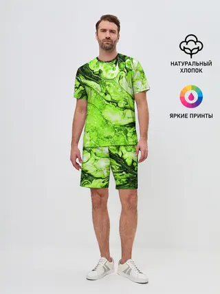 Мужской костюм с шортами / Токсичные краски