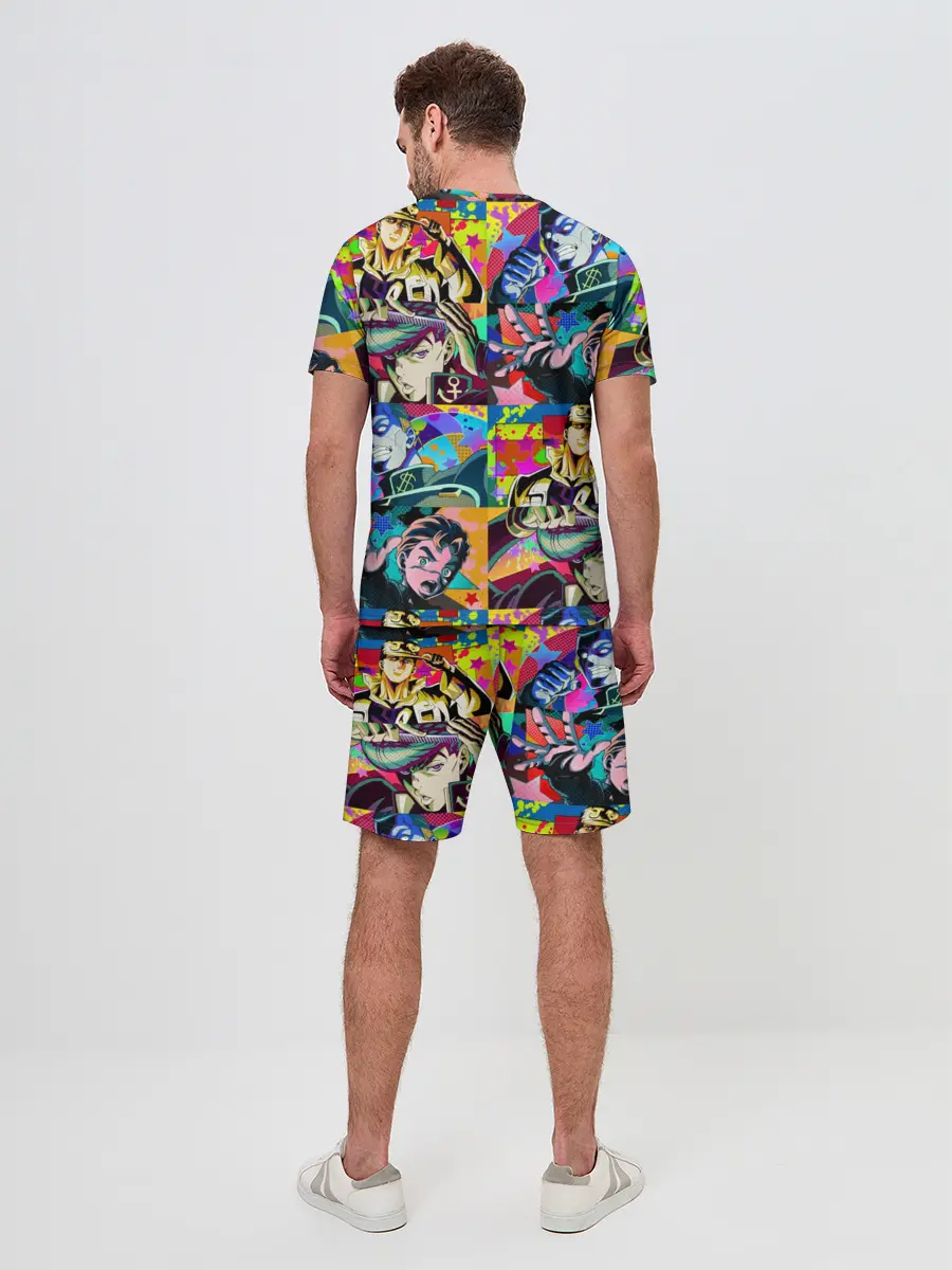 Мужской костюм с шортами / Джоджо паттерн комикс