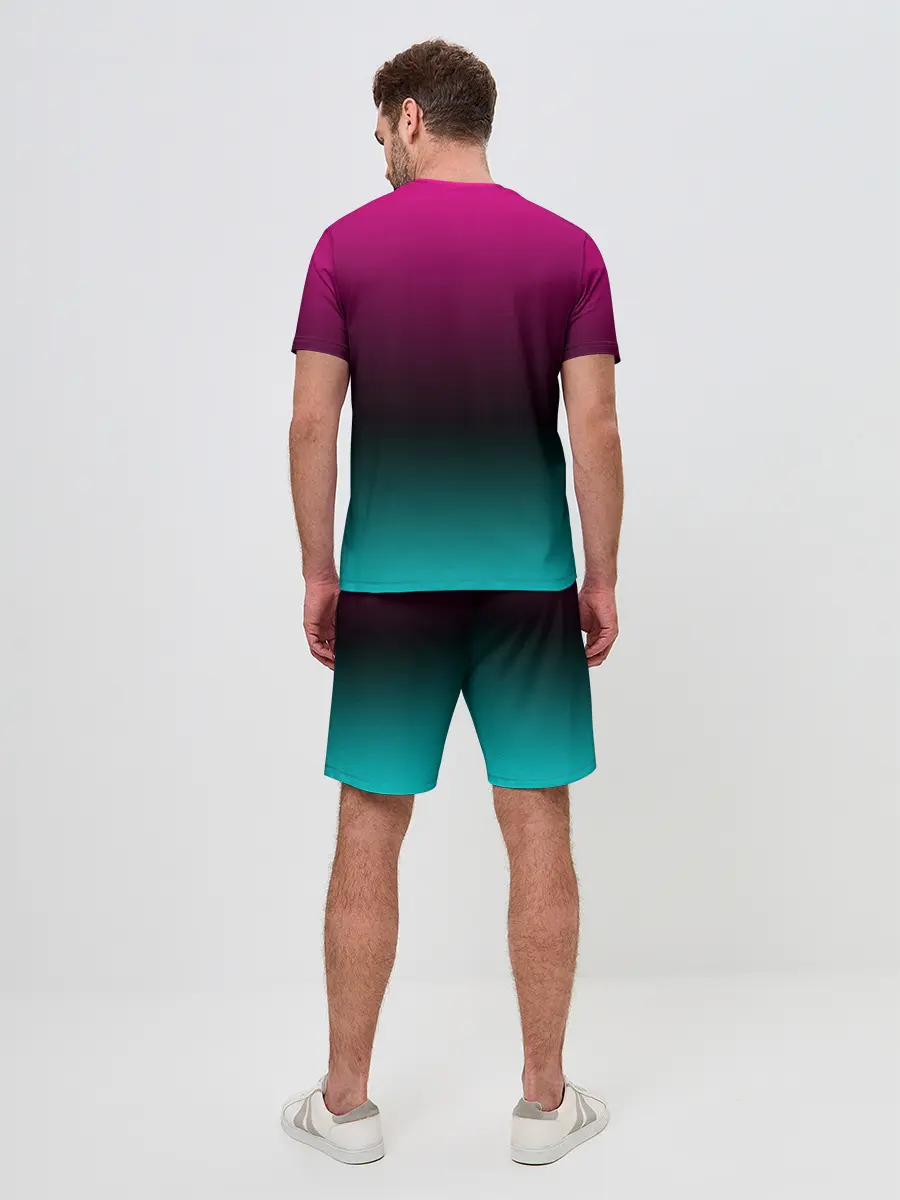 Мужской костюм с шортами / РЕТРО ЕДИНОРОГ НЕОН