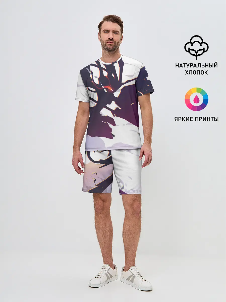 Мужской костюм с шортами / милый во франксе абстракция