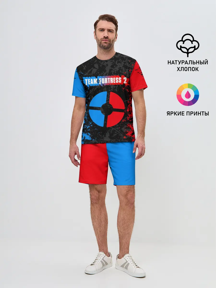 Мужской костюм с шортами / TEAM FORTRESS 2 RED VS BLUE