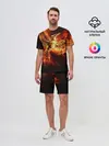 Мужской костюм с шортами / Феникс в огне