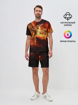Мужской костюм с шортами / Феникс в огне