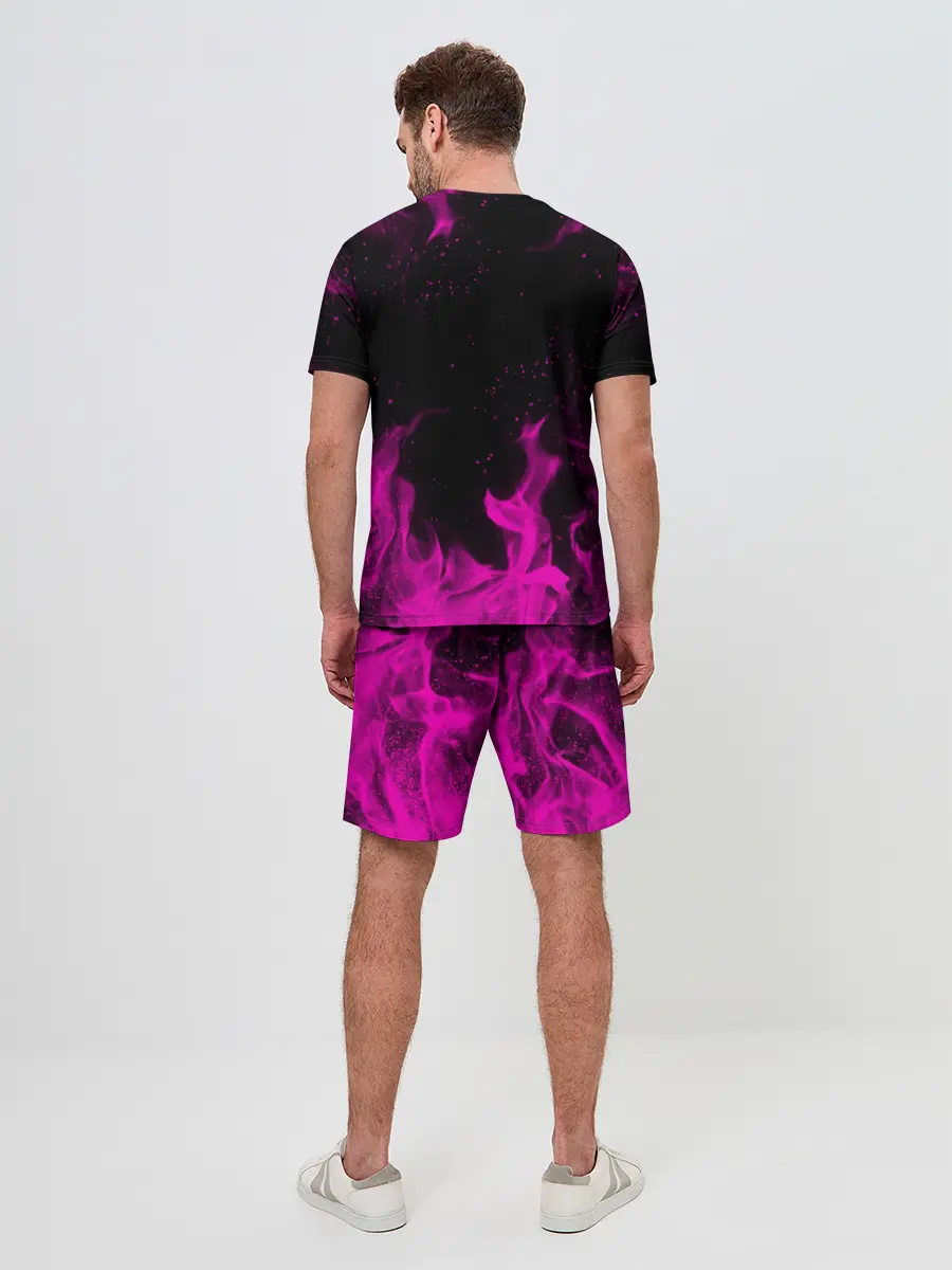Мужской костюм с шортами / KILLER QUEEN розовое пламя