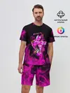 Мужской костюм с шортами / KILLER QUEEN розовое пламя