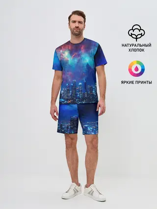 Мужской костюм с шортами / НОЧЬ В ГОРОДЕ