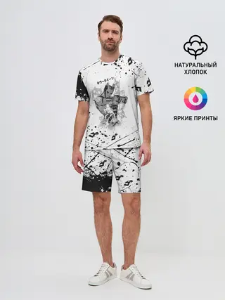 Мужской костюм с шортами / KILLER QUEEN черные брызги