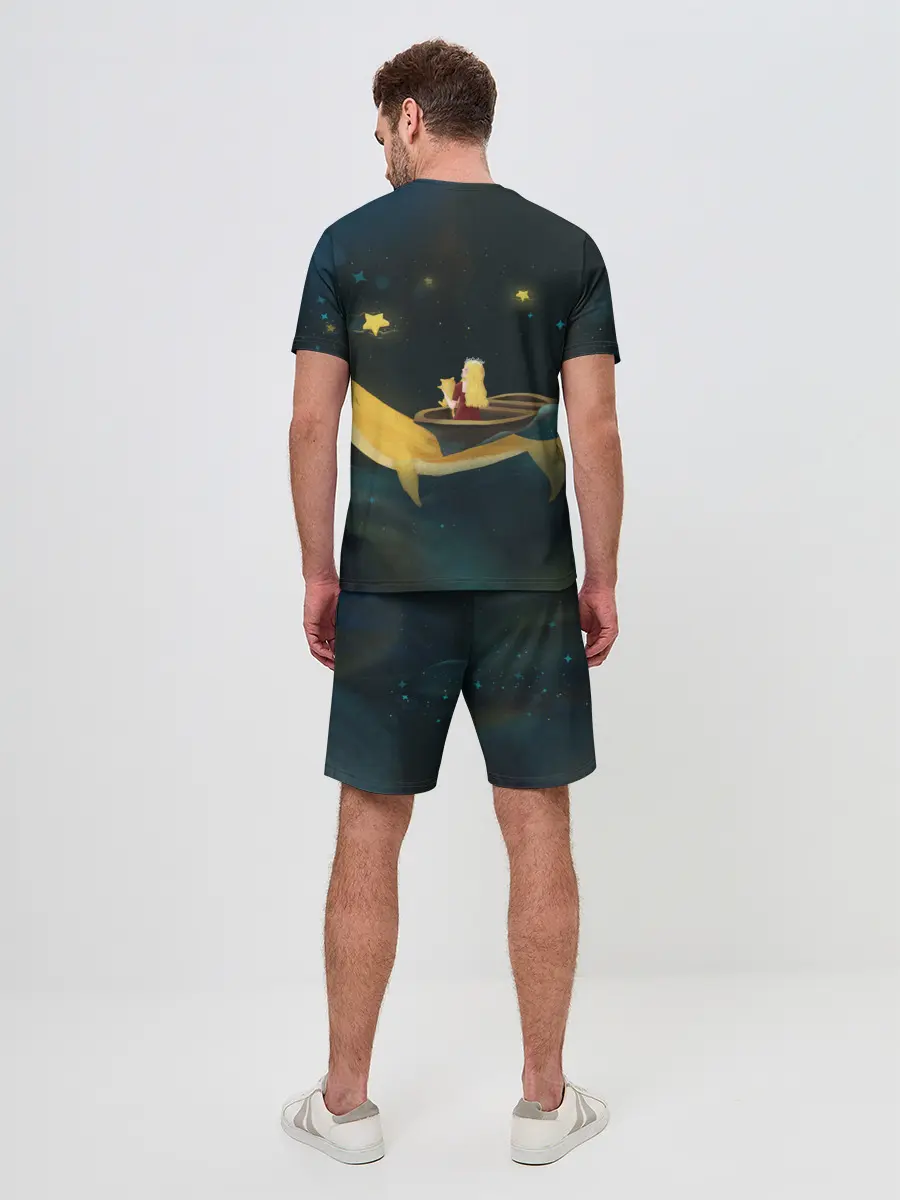 Мужской костюм с шортами / Девушка и кит в облаках