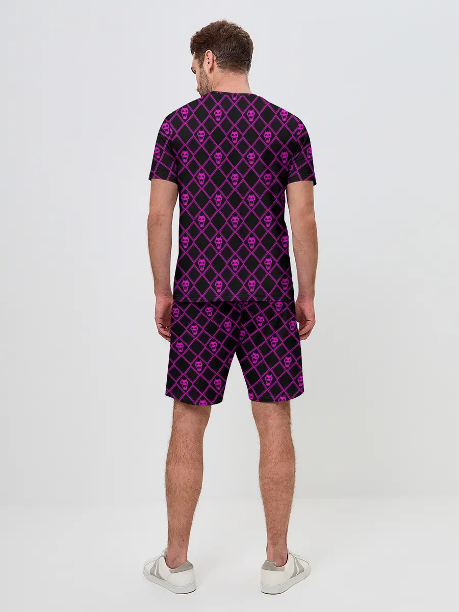 Мужской костюм с шортами / KILLER QUEEN фиолетовый узор