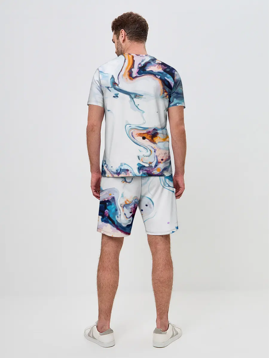 Мужской костюм с шортами / Брызги красок