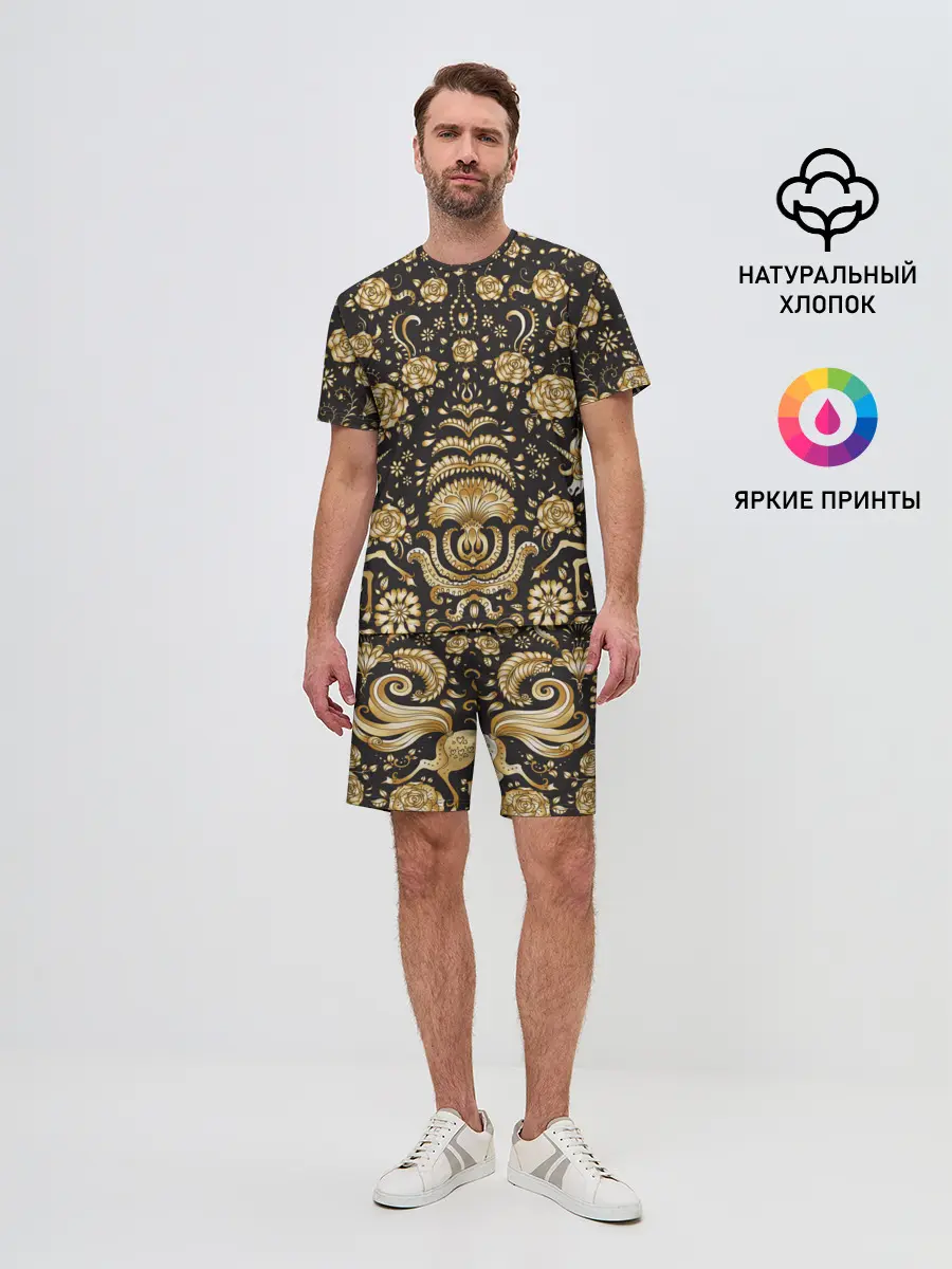 Мужской костюм с шортами / Gold & Black