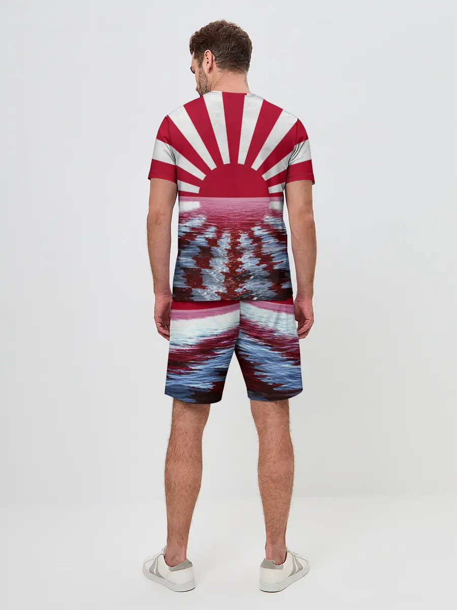 Мужской костюм с шортами / Флаг Восходящего Солнца