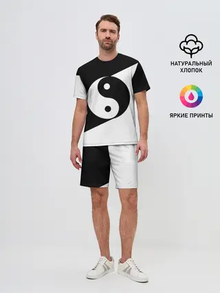 Мужской костюм с шортами / Инь - янь