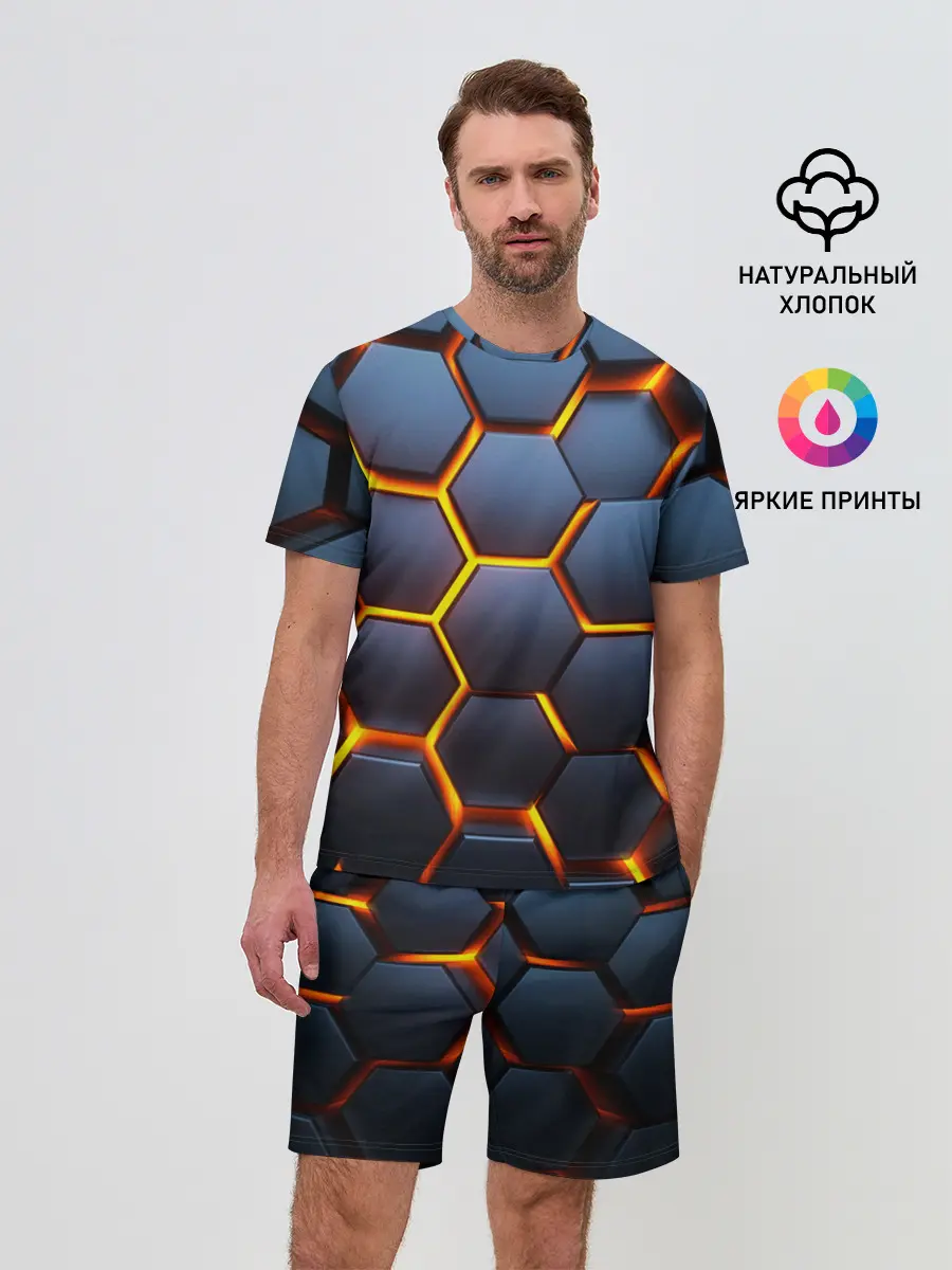 Мужской костюм с шортами / 3D БРОНЬ