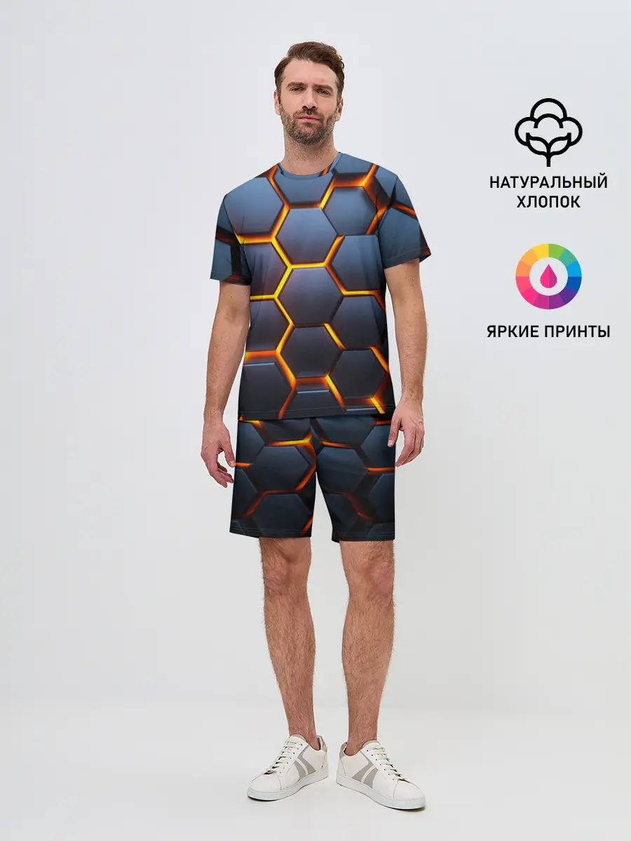 Мужской костюм с шортами / 3D БРОНЬ