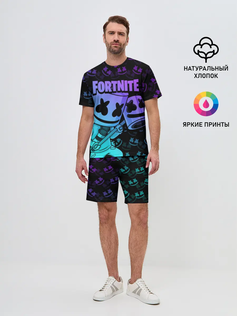 Мужской костюм с шортами / FORTNITE MARSHMELLO
