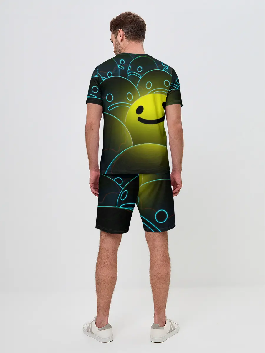 Мужской костюм с шортами / НЕОНОВЫЕ СМАЙЛЫ