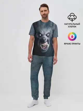 Мужская пижама с брюками / ВОЛК-ОБОРОТЕНЬ