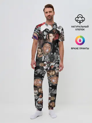 Мужская пижама с брюками / Рэп-Коллаж