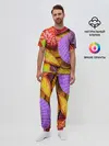 Мужская пижама с брюками / Разноцветные ракушки multicolored seashells