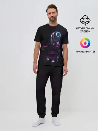 Мужская пижама с брюками / Круг с оружием