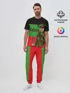 Мужская пижама с брюками / Терский Казак на фоне Флага