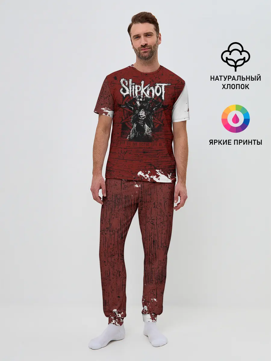 Мужская пижама с брюками / Слипкнот Гранж | Slipknot Rock Goat