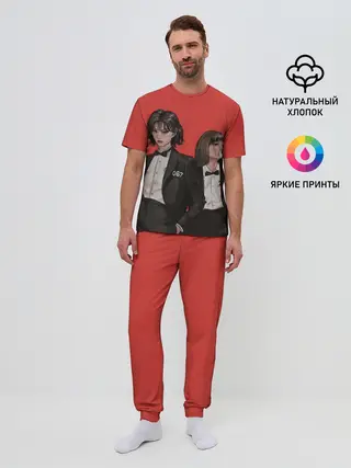 Мужская пижама с брюками / Стильные 067 и 240