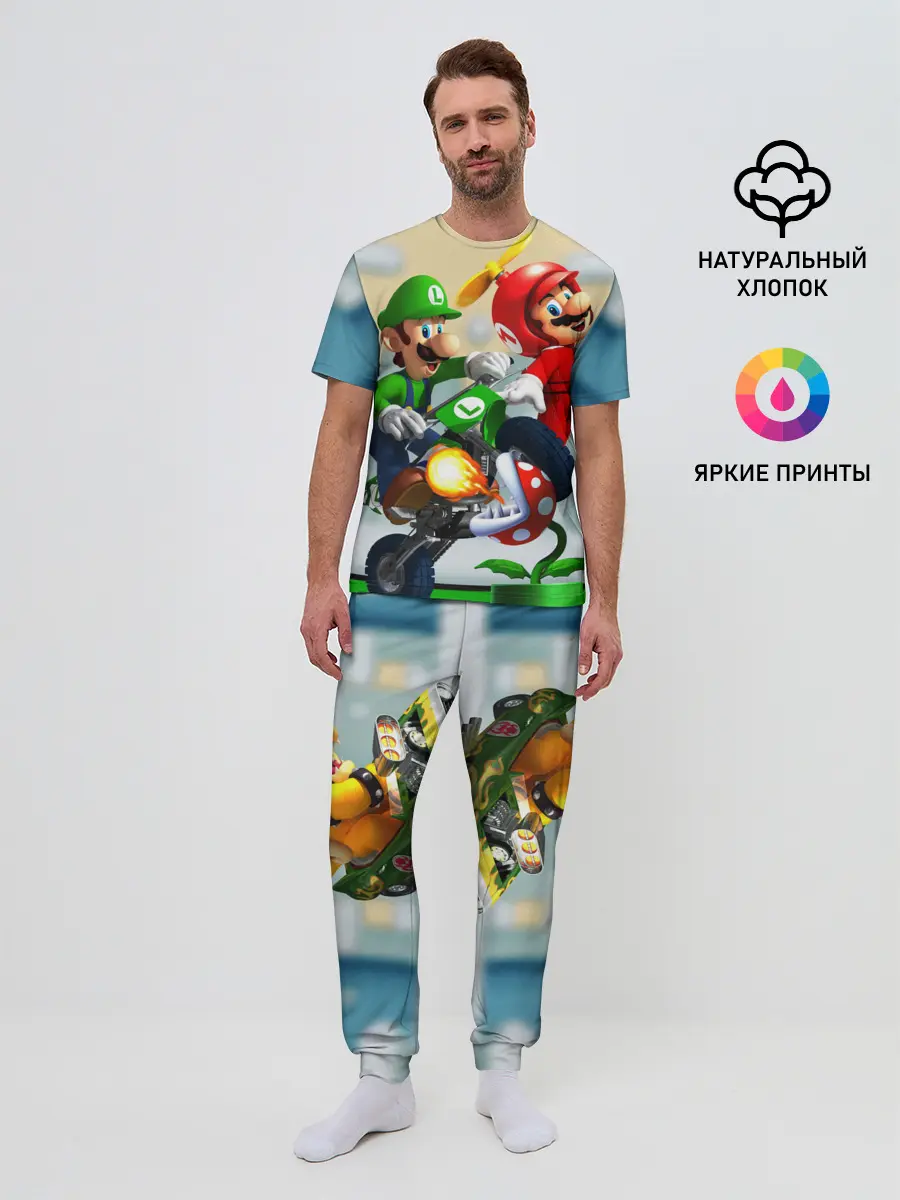 Мужская пижама с брюками / MarioHelmet