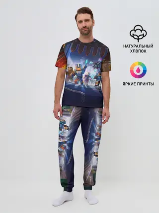 Мужская пижама с брюками / MINECRAFT АРМИЯ КРИПЕРОВ