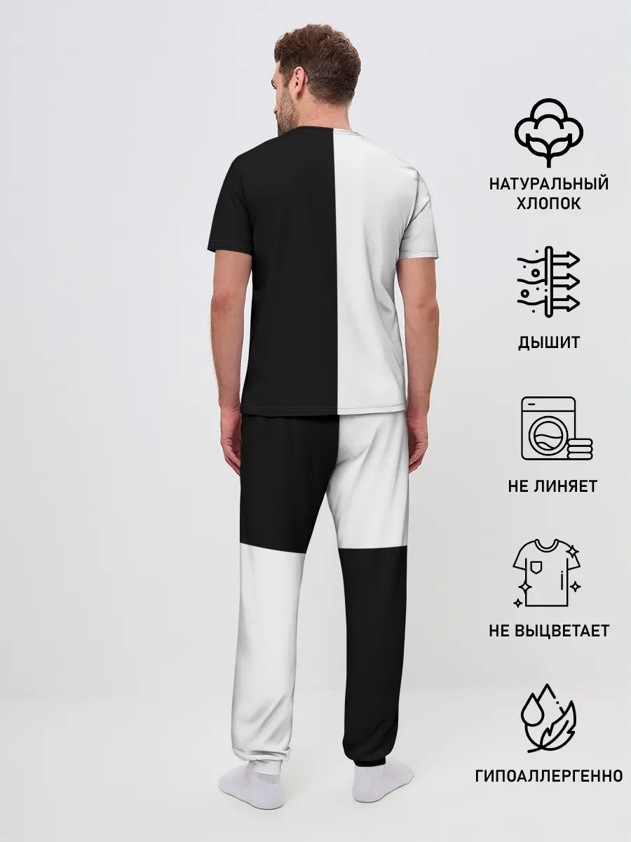 Мужская пижама с брюками / ЛОГОТИП И ОХРАНА | ИГРА В КАЛЬМАРА