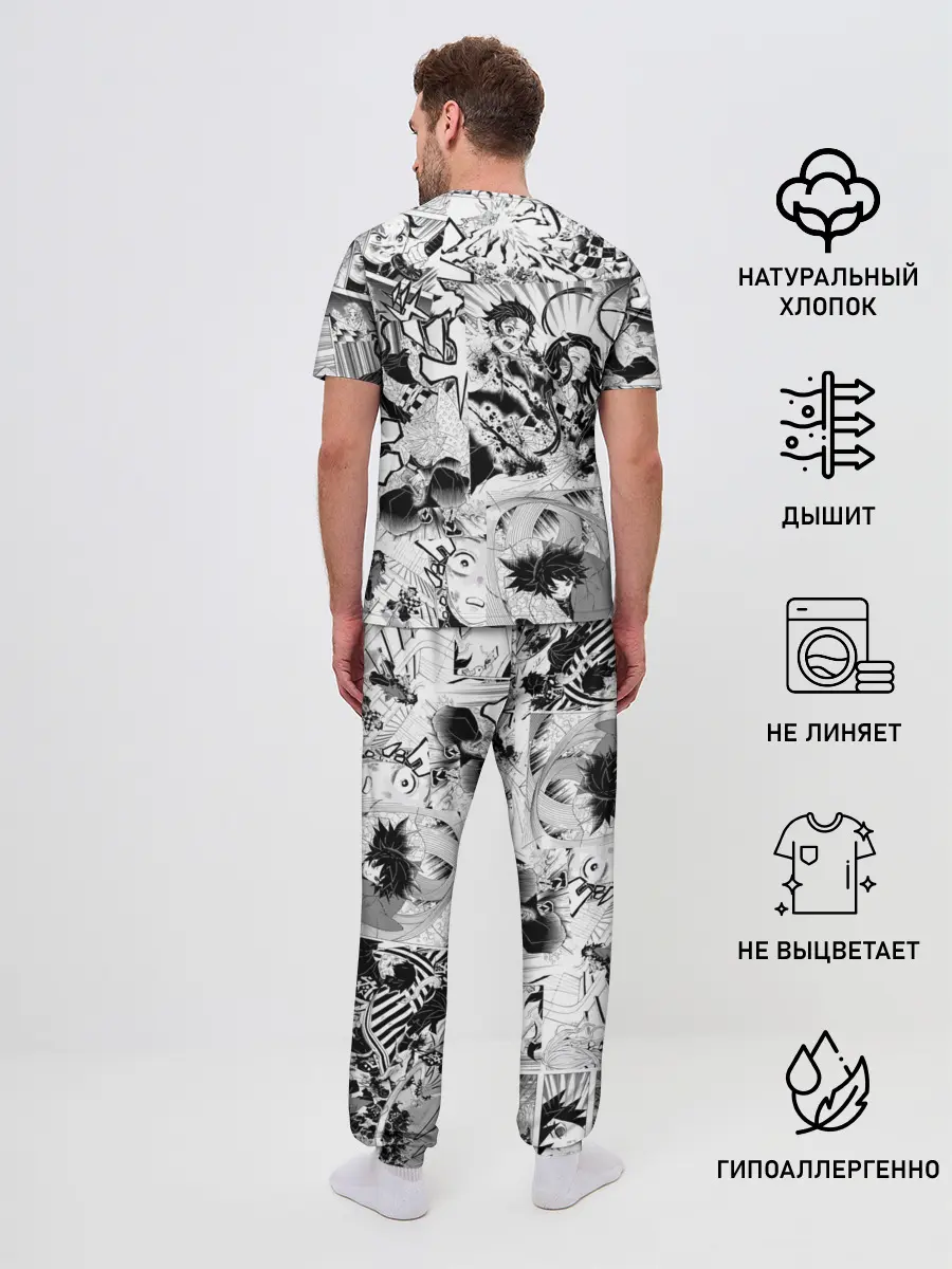 Мужская пижама с брюками / Клинок, рассекающий демонов, МАНГА