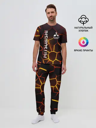 Мужская пижама с брюками / Митсубиси подсветка 3D плит