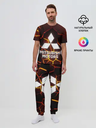 Мужская пижама с брюками / 3D плиты с подсветкой | Митсубиси