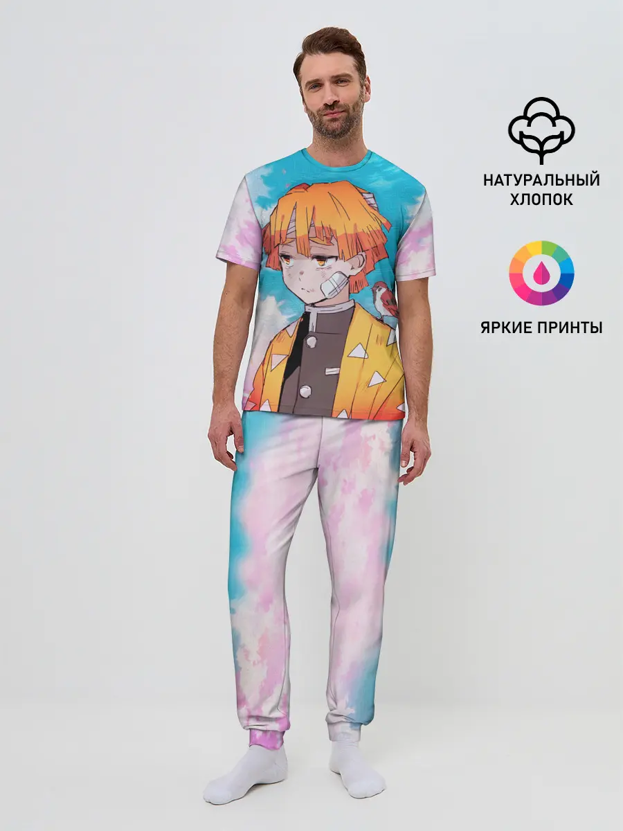 Мужская пижама с брюками / КЛИНОК РАССЕКАЮЩИЙ ДЕМОНОВ, ЗЕНИТЦУ