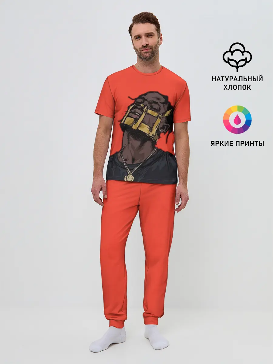 Мужская пижама с брюками / Арт с Тревисом