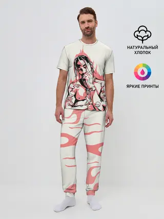 Мужская пижама с брюками / Тревис в огне