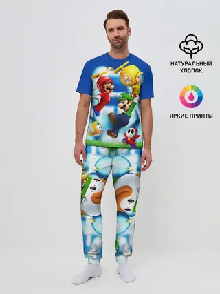 Мужская пижама с брюками / SuperFlyMario