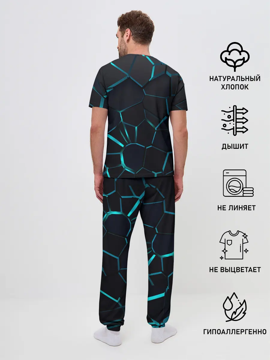 Мужская пижама с брюками / BMW | 3D плиты с подсветкой