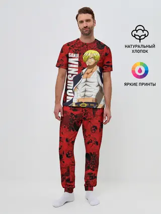 Мужская пижама с брюками / Санджи Винсмок, One Piece