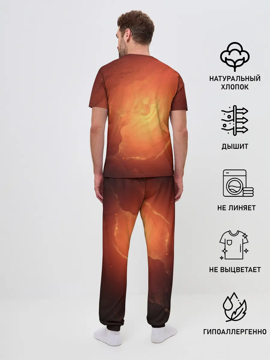 Мужская пижама с брюками / Cat 50/50