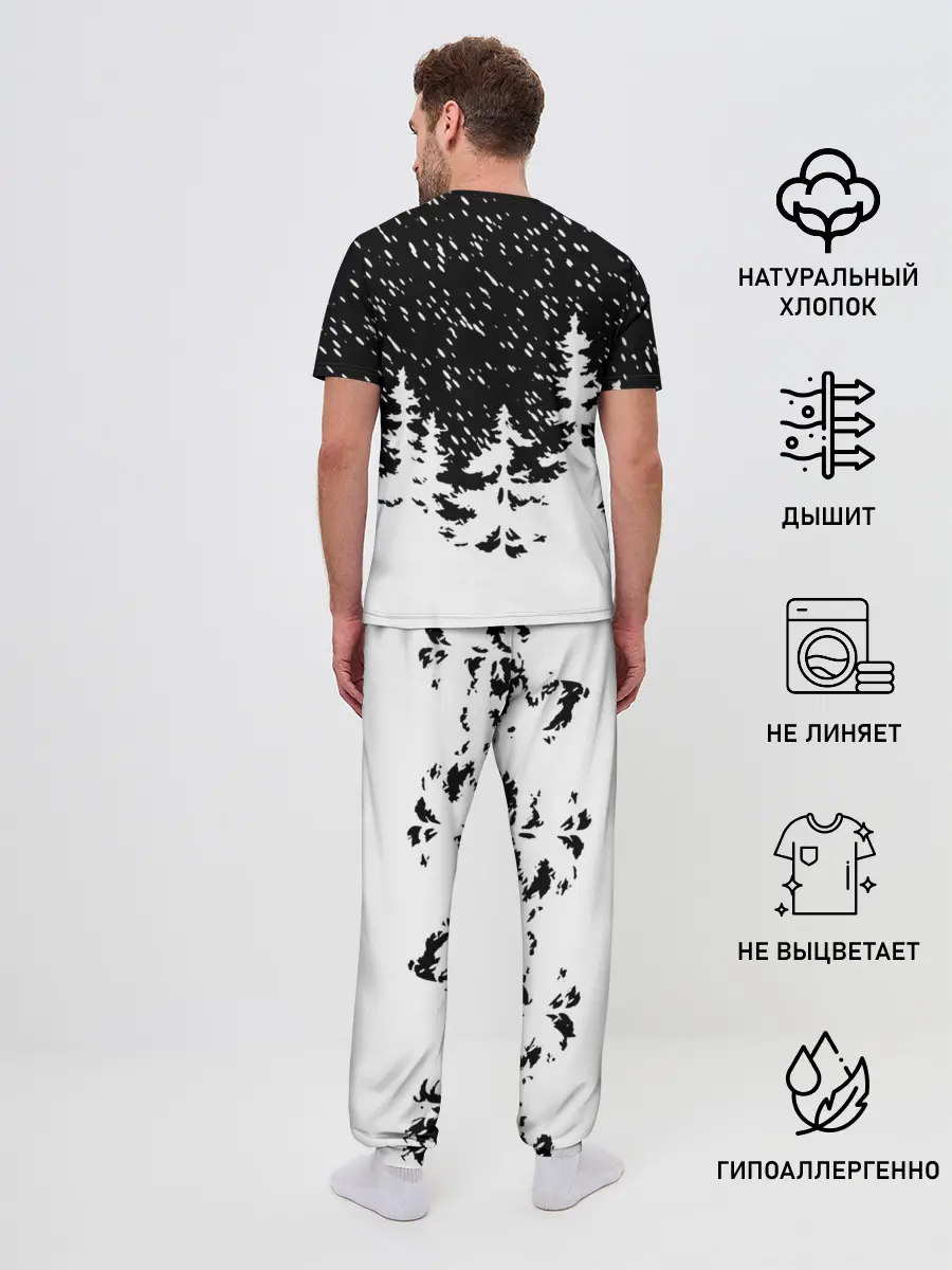 Мужская пижама с брюками / Тигр в красном