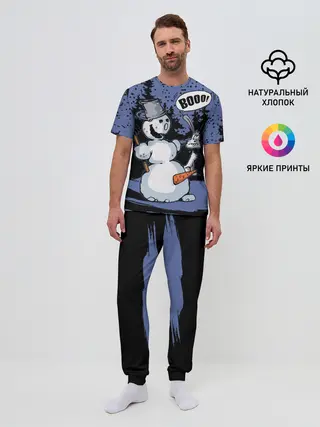 Мужская пижама с брюками / Снеговик на Хэллоуин