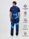 Мужская пижама с брюками / 3D ПЛИТЫ | NEON STEEL | НЕОНОВЫЕ ПЛИТЫ