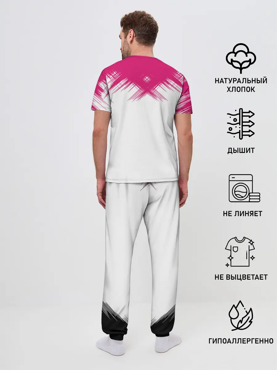 Мужская пижама с брюками / Игра в кальмара | геометрические фигуры,