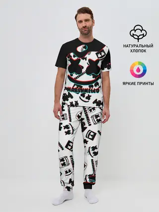 Мужская пижама с брюками / MARSHMELLO GLITCH.